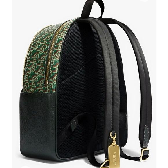 Coach Women's Court Backpack (Monogram Green) - Picture 2 of 15